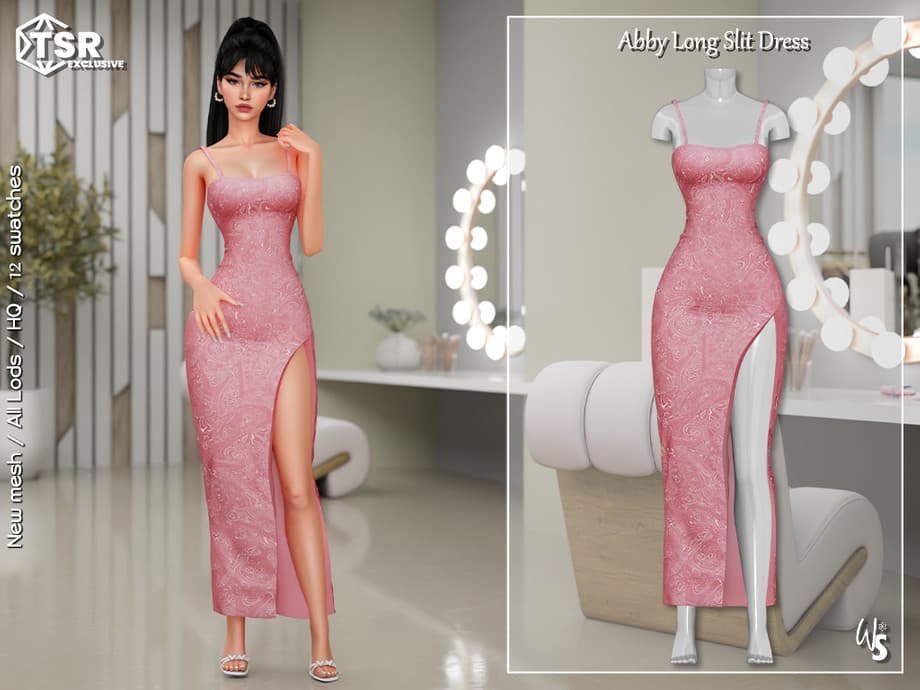 Платье Abby Long Slit Dress